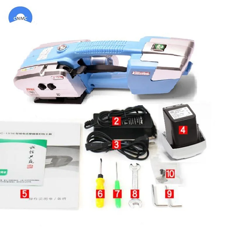 

Battery Powered PET PP Strapping Tools 13-16mm for Pallet Wrapping Machine Electrical Strapping Tool
