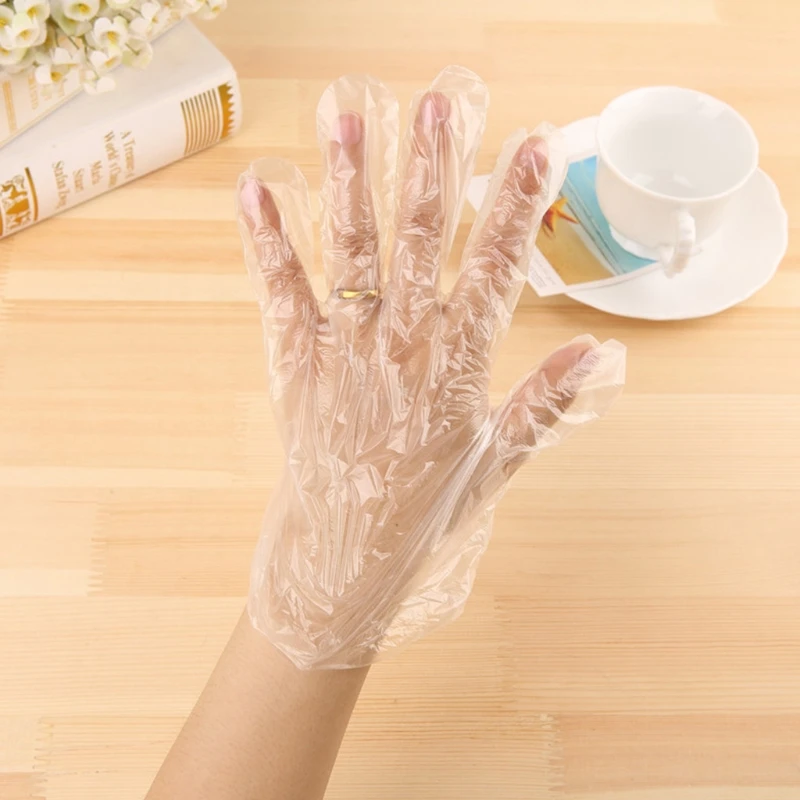 Guantes desechables transparentes para limpieza de cocina, herramientas de manipulación de alimentos, novedad, 100 Uds.