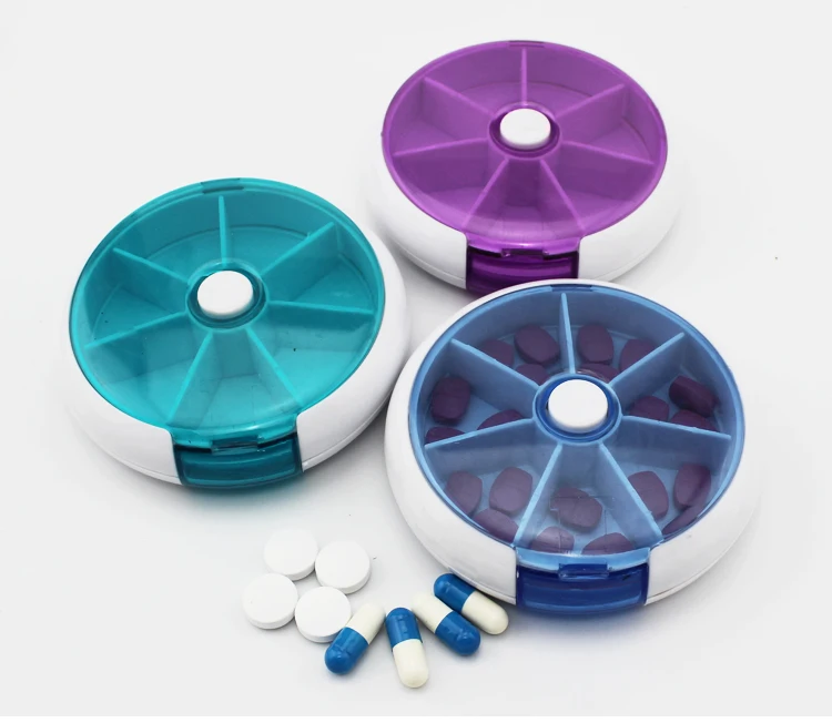 medicine container grid  Medicine Pills Box Pill Case Medicina Container Receive A With Jewelry Parts Button Automatically