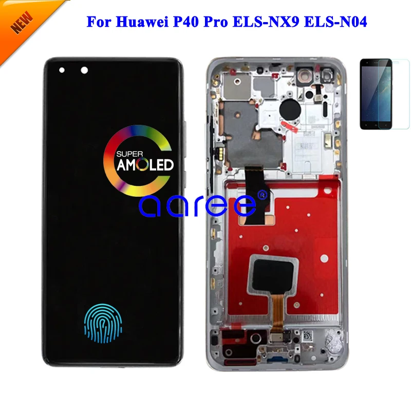 Amoled  LCD Display For Huawei P40 Pro LCD For Huawei P40 Pro ELS-NX9  Display LCD Screen Touch Digitizer Assembly