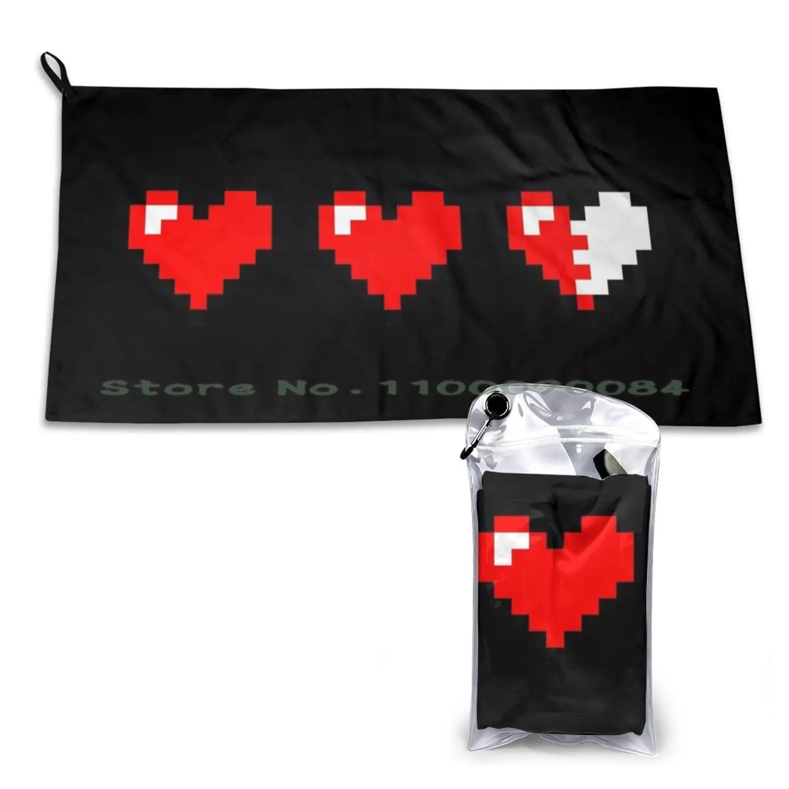 Pixel Hearts Quick Dry Towel Gym Sports Bath Portable Straight Hardcore Straight Xxxx Sxe Youth Crew Hxc Straight Means Im