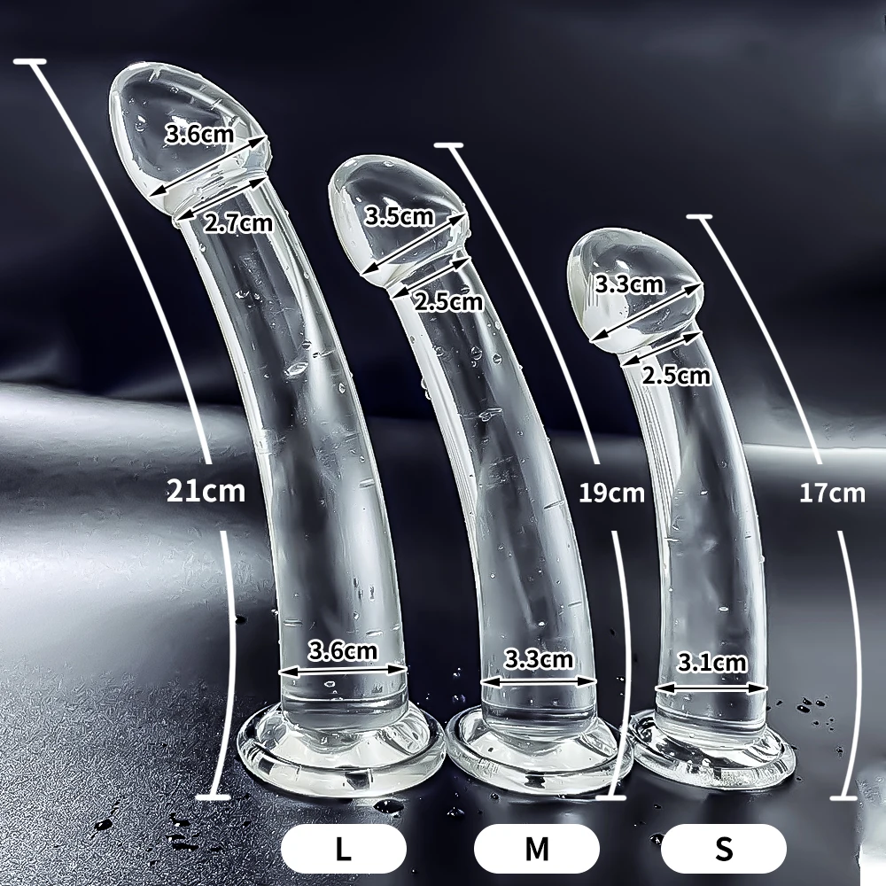 Transparent Butt Plug Soft Anal Plug with Strong Suction Cup G-spot Vaginal Massager Prostate Stimulator Erotic Adult Products