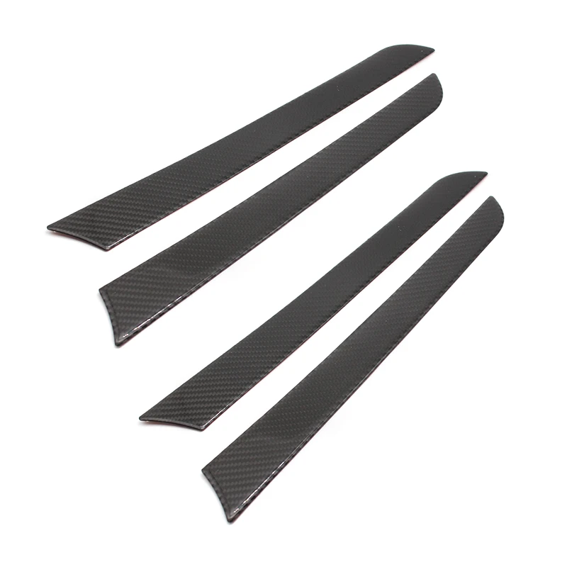 4pcs Real Carbon Fiber Interior Window Door Panel Trim Cover Inner Sticker Strip for Audi A4 B8 A5 2010 2011 2012 2013 - 2016