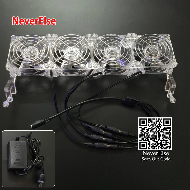 100v~240v transparent cooling fans mini nano clip on aquarium water plant fish tank fan Water temperature reduce control silent