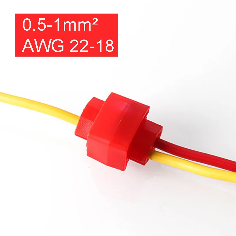 10PCS/20PCS Wire Connector Scotch Lock Snap AWG22-10 Without Breaking Cable Insulated Crimp Quick Splice Electrical Terminals