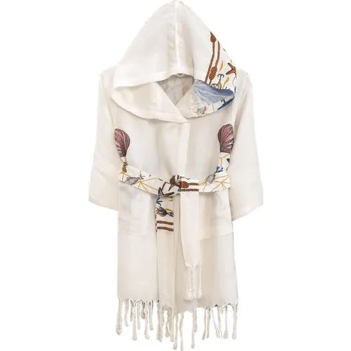 Soft Colours Bamboo Peshtemal Naturel Child Baby Beach Robe Sea