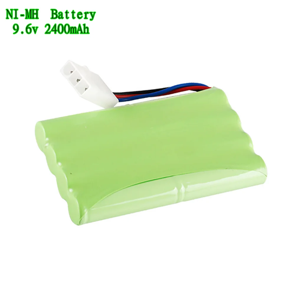 Batería NI-MH de 1-5 piezas, 9,6 v, 2400mah, coches de juguete para tanques de Rc, trenes, Robot, pistola, NIMH AA, 9,6 v, batería recargable, KET-3P, enchufe sólido