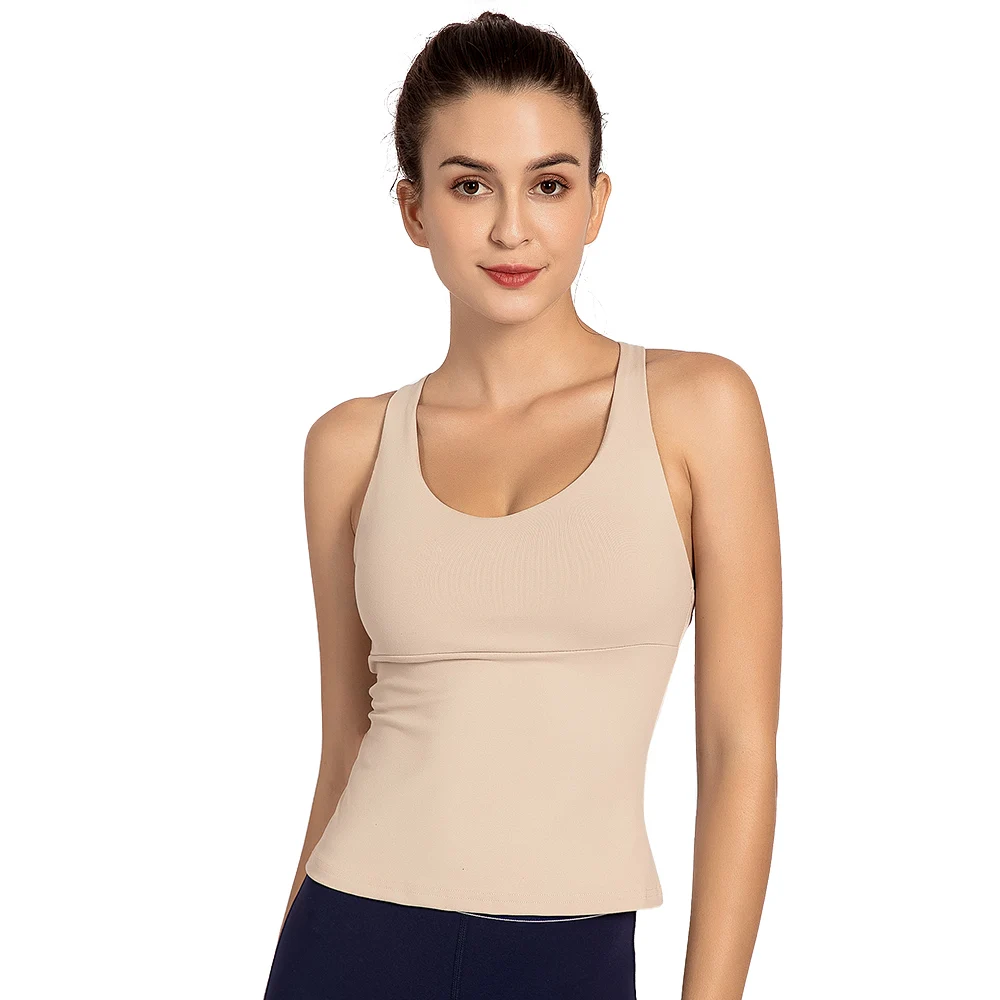 LUKITAS Women Yoga Vest Sports Cross Fitness Tight Running Training Workout Female Yoga Shirts Nylon Sportswear Vest Tank XL