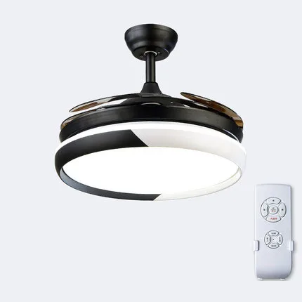 Fan Light Ceiling Home Smart Living Room Lamp with Remote Control Invisible fan Led Chandelier