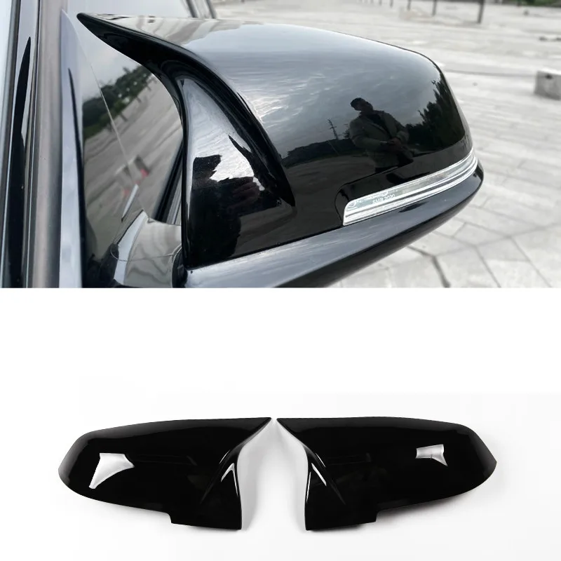 2 Pieces Rearview Mirror Cover Cap Carbon Black for BMW Series 1 2 3 4 X M 220i 328i 420i F20 F21 F22 F23 F30 F32 F33 F36 X1