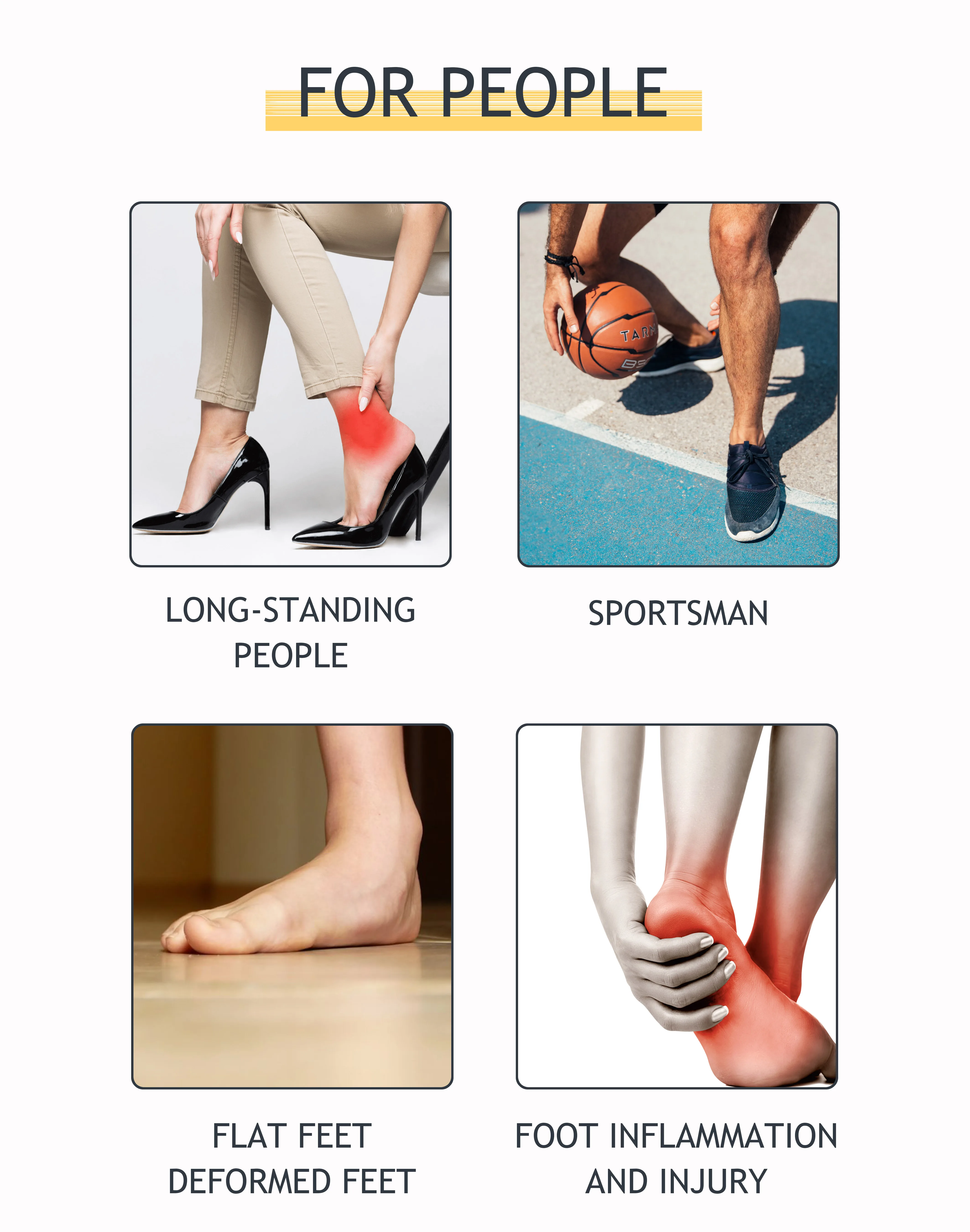 Plantarfasziitis Plattfüße Fußgewölbestütze Orthopädische Einlegesohlen, Herren Damen Fersenschmerzen Orthopädische Einlegesohlen Sneaker Schuheinlagen – Detail 5