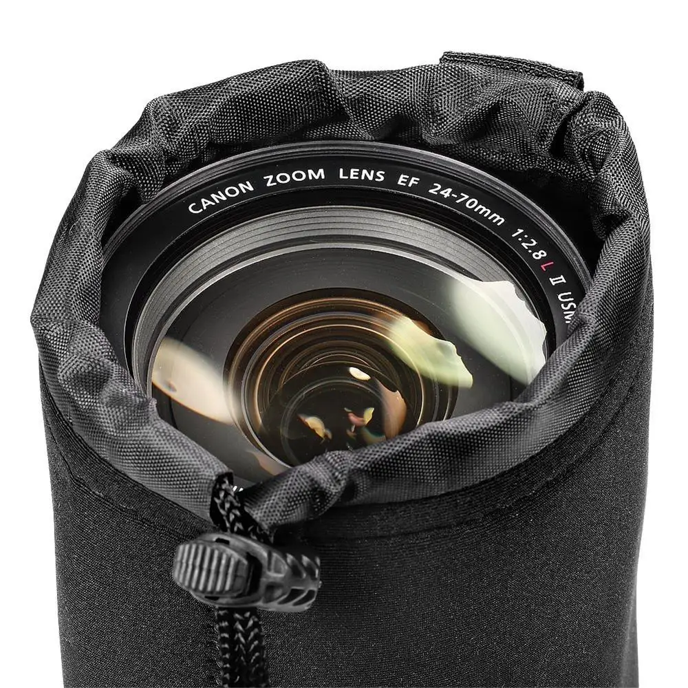 Camera case  Pouch Shockproof Lens Pouch Set Lens Case Small Medium Large and Extra Large For DSLR Camera Lens Bag