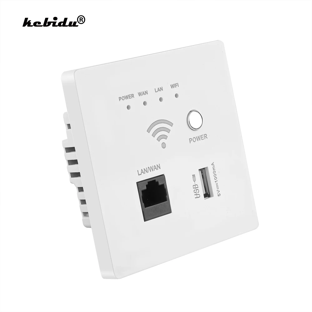 Hot Sales 300Mbps 220V power AP Relay Smart Wireless WIFI repeater extender Wall Embedded 2.4Ghz Router Panel usb socket rj45