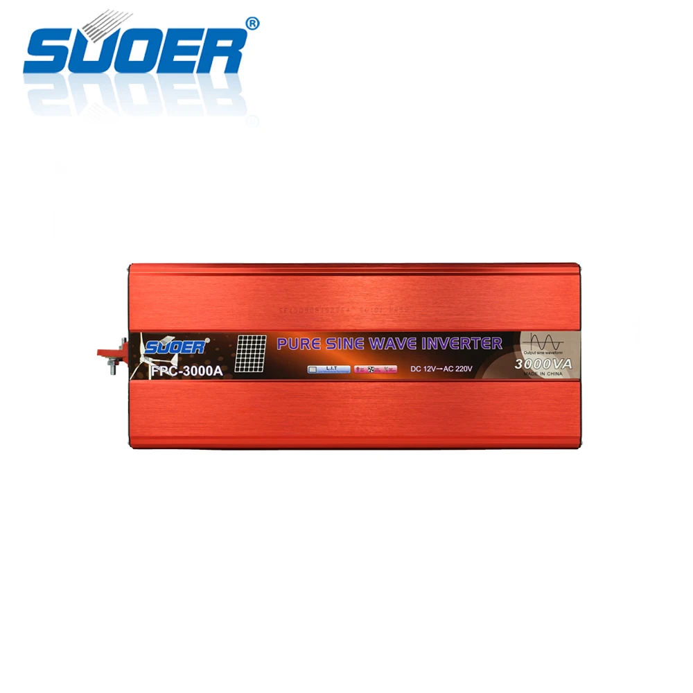 Suoer【 Pure Sine Wave Inverter 】220v 12v 3000W dc ac pure sine wave solar power inverter（FPC-3000A）