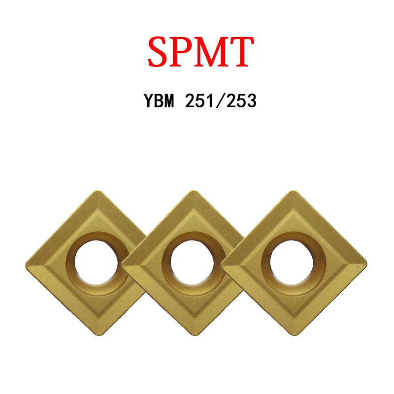 SPMT SPMT09T308 SPMT120408 HT PM YBM251 YBM253 Square Milling Inserts 10pcs Processing Steel And Stainless CNC Lathe Cutter