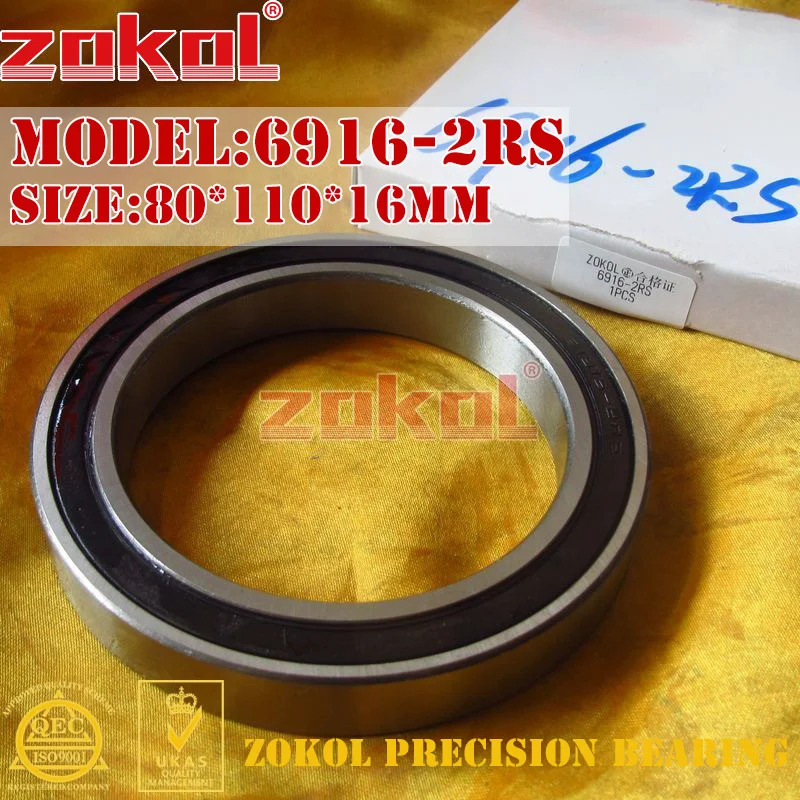 ZOKOL 6916 6917 6918 6919 6920 6921 6922 6924 6926 6928 2RS Thin Wall Deep Groove Ball Bearings