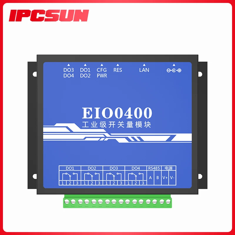 Network Relay 4-way Industrial Ethernet Relay Remote IO Control IO to Network RJ45