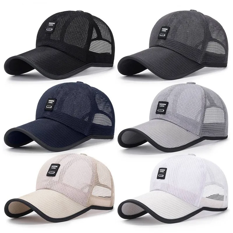 Unisex Baseball Cap Summer Breathable Mesh Casquette Comfortable Trucker Caps Golf Basketball Sun Hat Outdoor Sports Snapback