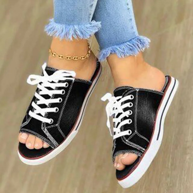 Women Slippers Summer Slides Breathable denim Slippers Thick Soled Sandals Women Flip Flops Zapatillas Mujer C681