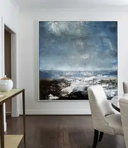 Sea Abstract Art Painting,Abstract Painting On Canvas,Large Ocean Canvas Painting,Seascape Abstract Oil Painting,Large Abstract