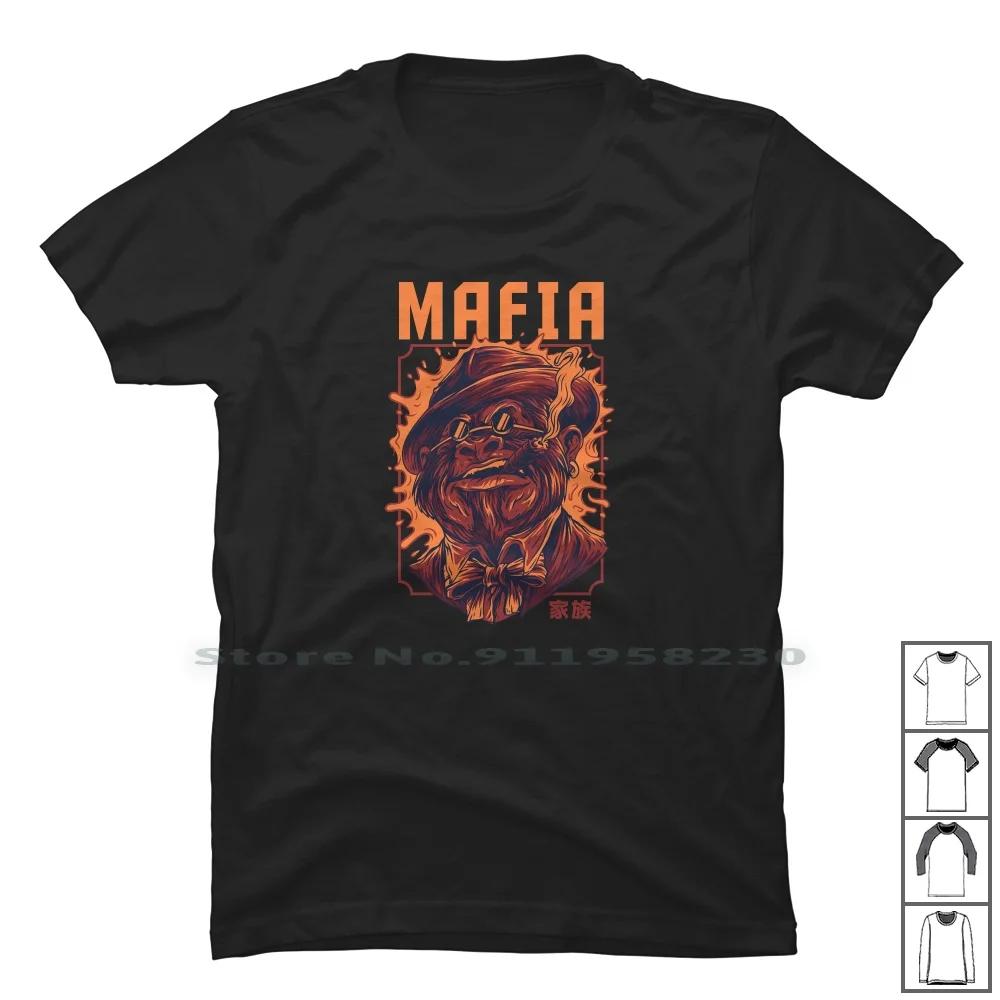 Mafia Monkey T Shirt 100% Cotton Pop Culture Culture Travel Ture Ping Monk Geek Book Ok Geek