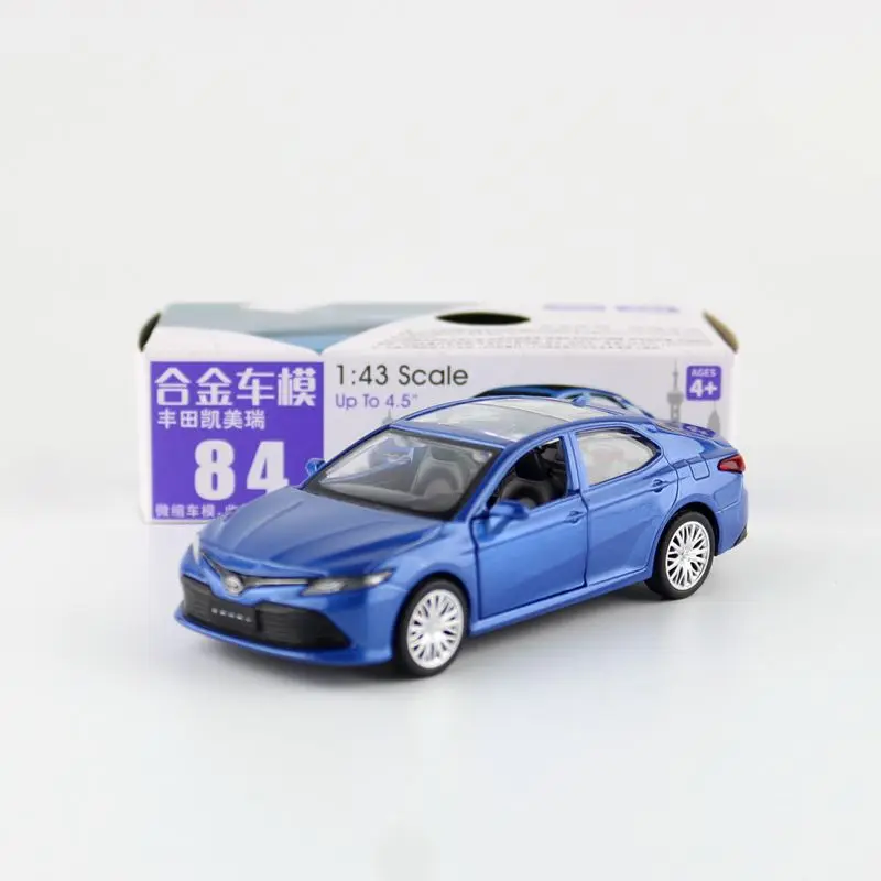 Diecast Metal Toy Model 1:43 Toyota 2017 Camry Car Pull Back Doors Openable Educational Collection Gift Kid Match Box