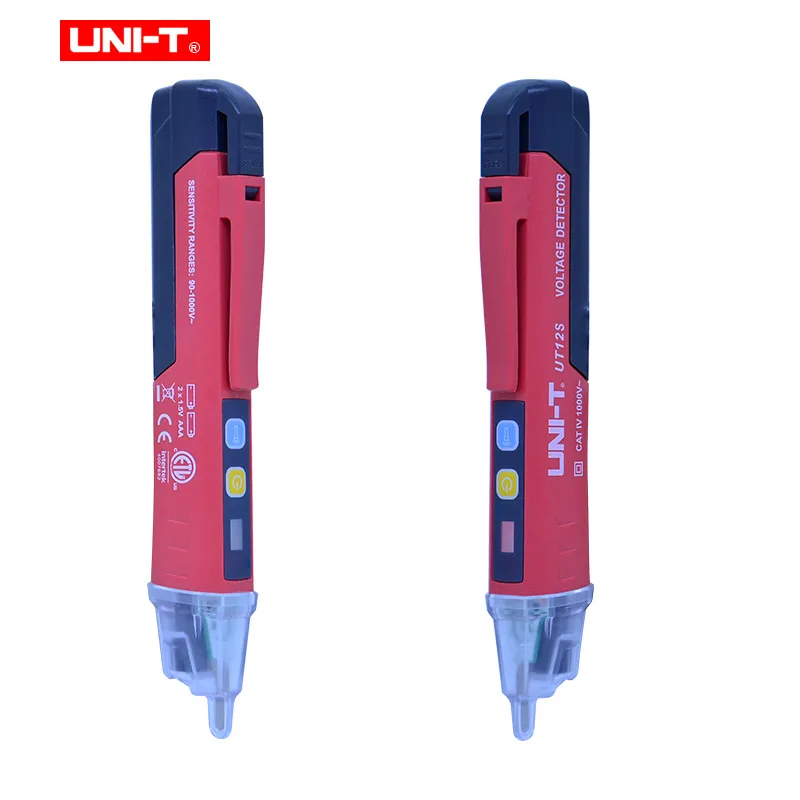 UNI-T AC Voltage Detector Meter UT12D/S/M/E 24V/90V-1000V Non-Contact Tester Pen Socket Volt Current Electric Test Pencil