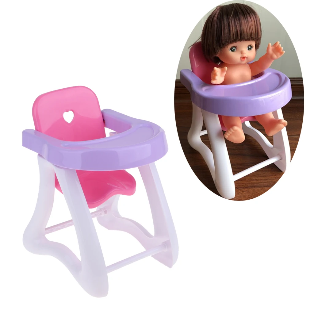 Juego de juguetes de cocina para niños, silla alta, se adapta a MellChan y muñecas Reborn de 8-12 pulgadas, para interiores y exteriores