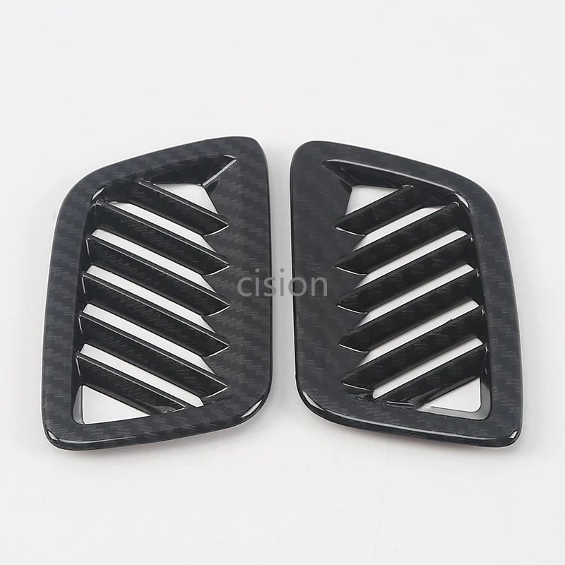 2Pcs Carbon Fiber Style Dashboard Upper L&R Air Vent Outlet Cover Trim For Honda CRV CR-V 2017-2021 Styling Accessories