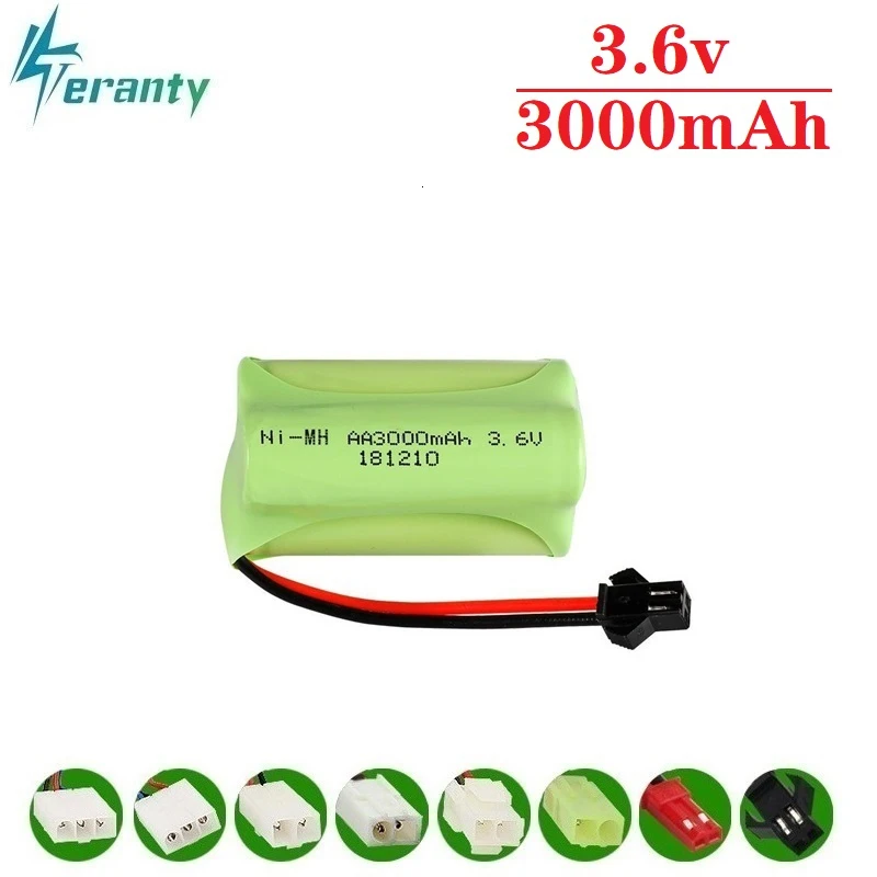 (Model T) 3.6v 3000mah akumulator NiMH na zabawki zdalnie sterowane zbiorniki samochodowe pociągi Robot łodzie pistolety Rc Ni-MH AA 2400mah 3.6v