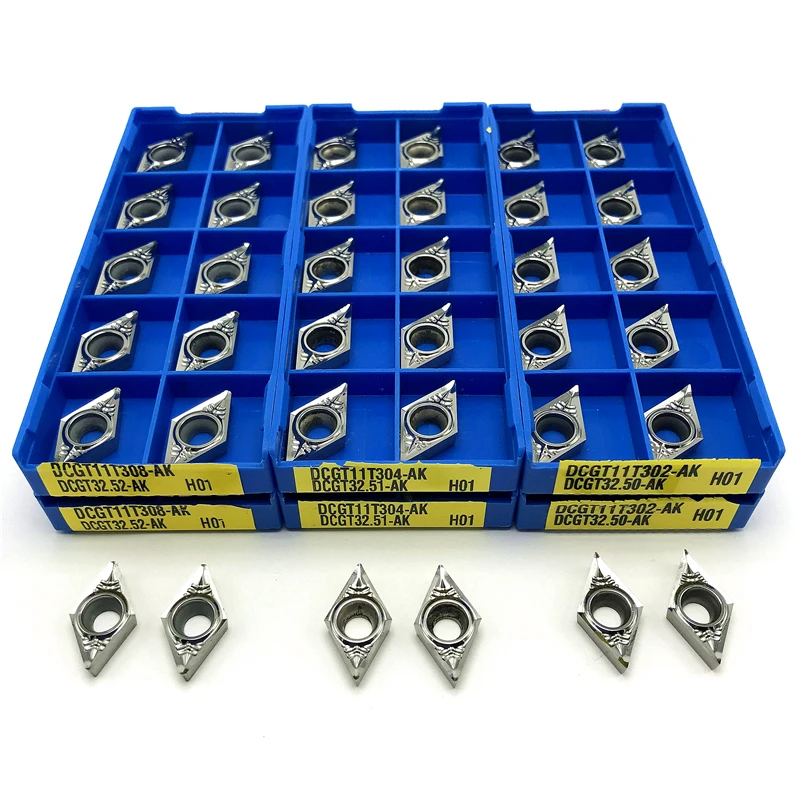 

DCGT11T302 DCGT11T304 DCGT11T308 AK H01 Aluminum Inserts Lathe Tools Cutting Tool CNC Turning Insert Carbide Wood Turning Tools