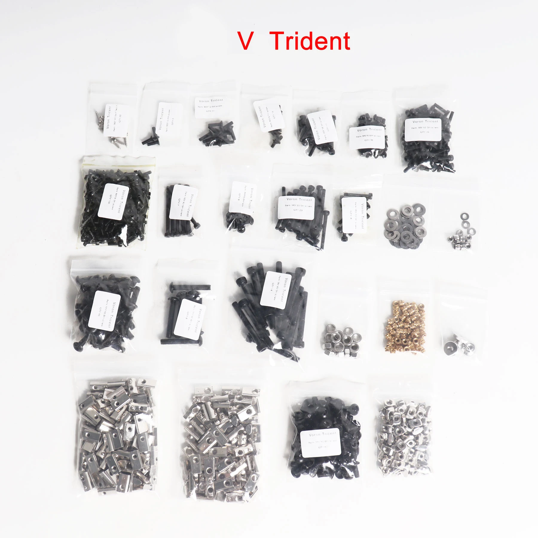 

Blurolls V Trident 3d printer fasteners kit screws and nuts V1.9 full screw kit