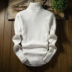 2023 Winter High Neck Thick Warm Sweater Men Turtleneck Brand Mens Sweaters Slim Fit Pullover Men Knitwear Male Double Collar3Xl