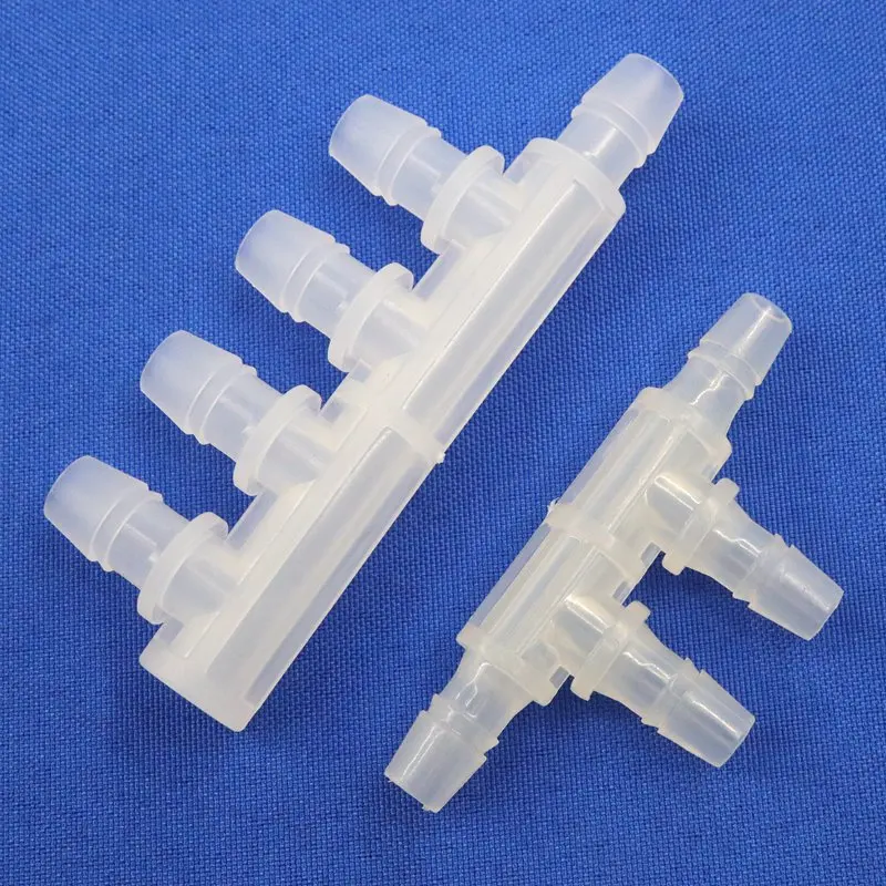 5~200pcs 2.4~7.9mm Food Grade PP 4-Ways 5-Ways Hose Splitter Connector Aquarium Fish Tank Water Air Hose Distributor