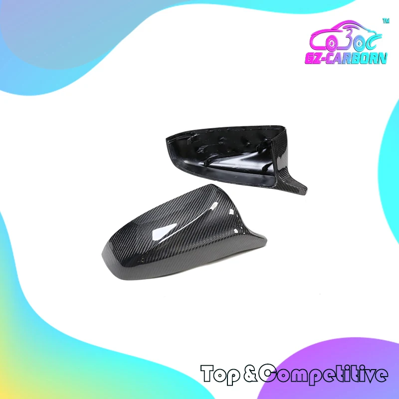 

For BMW X5 E70 2007-2013 X6 E71 2008-2013 Add On/OX Horn Shape Replacement Style Carbon Fiber Mirror Cover Body Side Mirror Caps