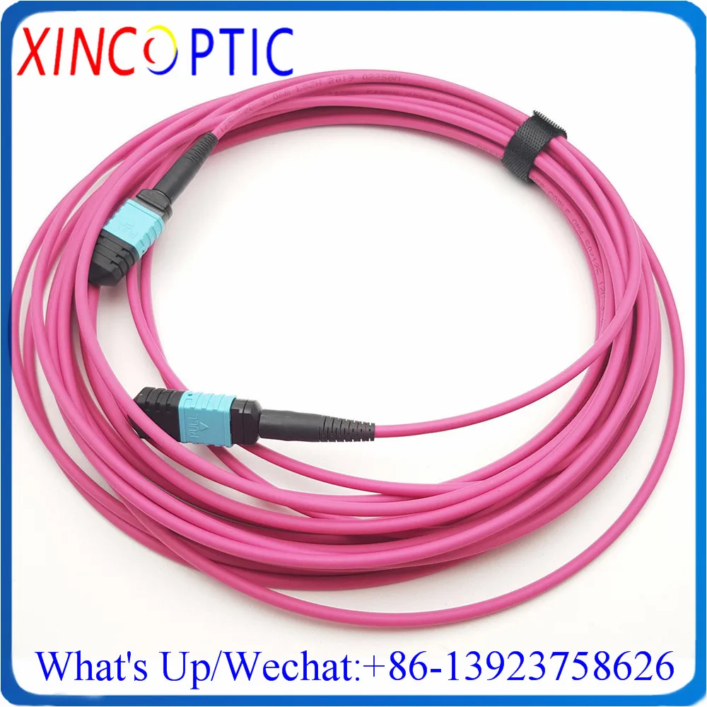 

12C MPO F OM4 25M Fiber Patch Cord,25Mts 12Core,MM, 3.0mm LSZH Mini Round Cable UPC Female Male Fibre Optic