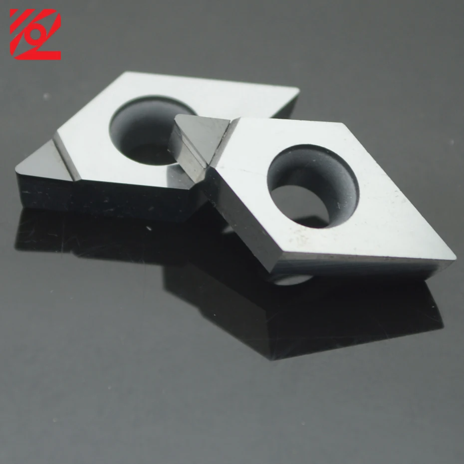 EDGEV 2 PCS PCD Inserto DCMT070202 DCMT070204 DCMT11T302 DCMT11T304 DCMT11T308 DCMT 11T308-Diamante Inserti Tornio Utensili CNC