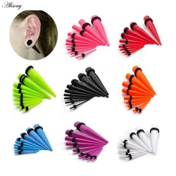 Ear Piercing Acrylic Ear Tapers Expander Stretching Ear Stretchers Plugs and Tunnel Ears Piercings 1.6--20mm Sex Body Jewelry