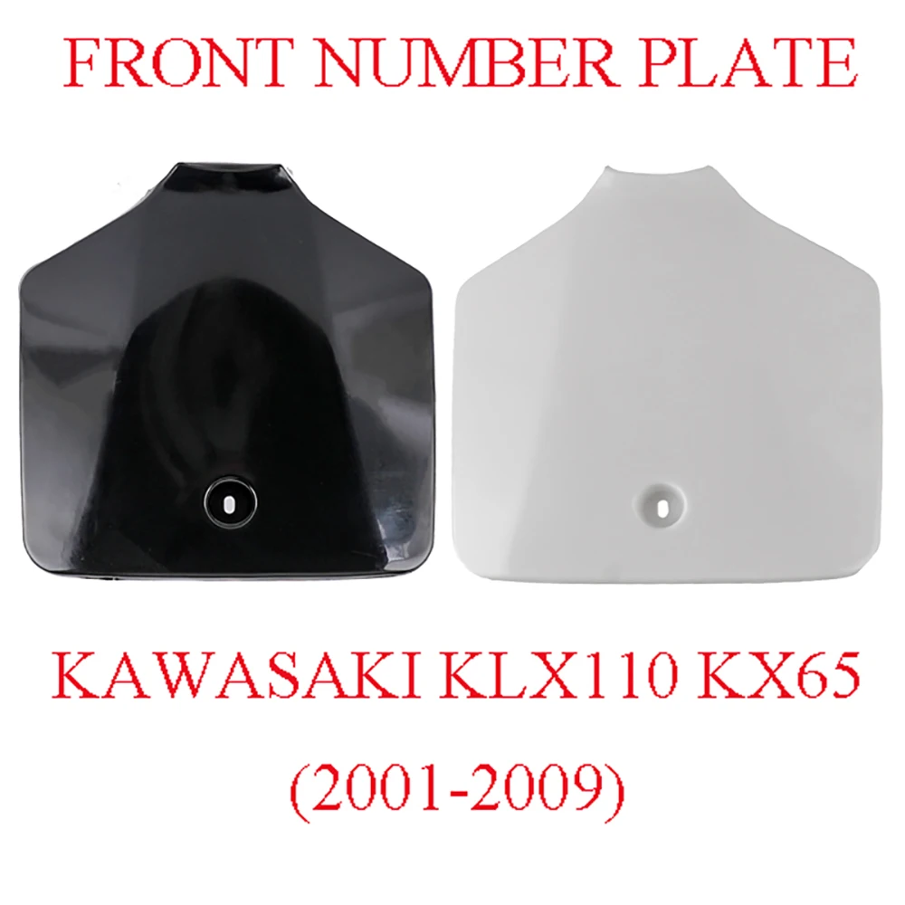 Motorcycle Front Number Plate Cover Fairing For Kawasaki KLX110 KX65 Ornamental Mouldings 110cc 125cc 150cc 250cc Dirt Pit Bike