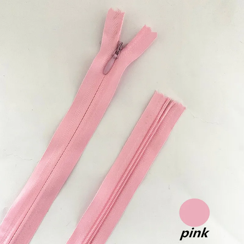 10Pcs (20Cm-60Cm)( 8Inch-24Inch) Invisible Zipper, Nylon Spool For Sewing, Clothing Accessories 20 Colors