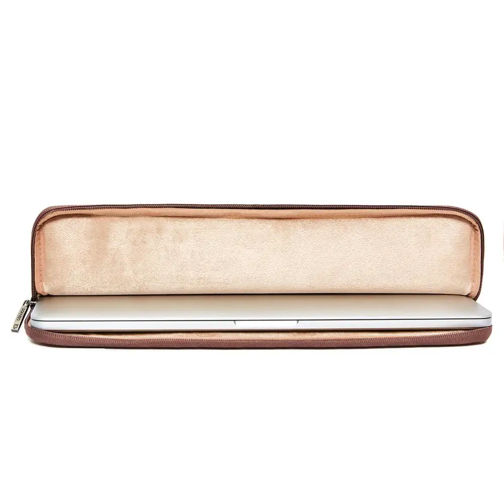 DOMISO Canvas Shockproof 10 11 13 14 15.6 Inch Laptop Sleeve Tablet Protective Case Anti-shock Padding Computer Bag Blue Grey