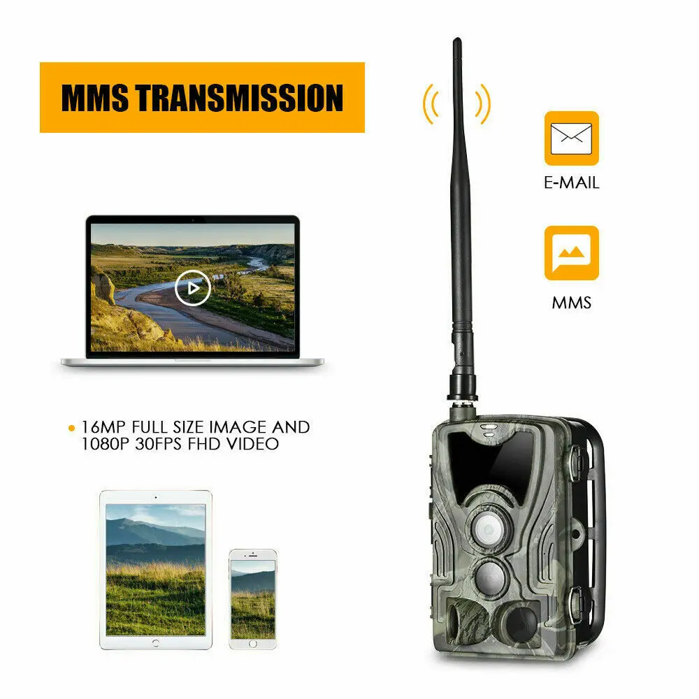 Wireless Trail Wildlife Camera 2G MMS SMS SMTP 20MP 1080P Night Vision Cellular Mobile Hunting Cameras HC801M  Metal Case