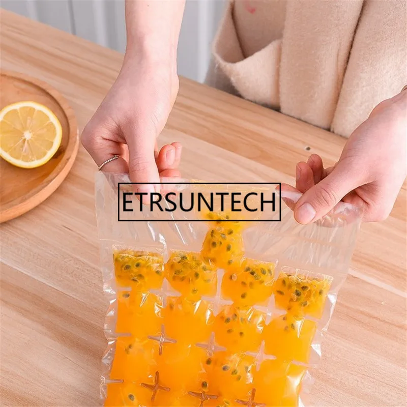 

100set Disposable Ice Cubes Lattic Bags Self-Sealing Plastic Tools Ice Mold Drinking Tools Ice Cream Maker