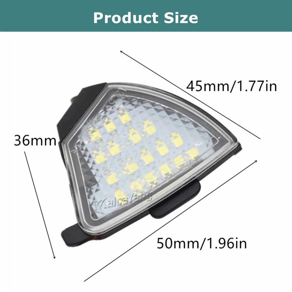 Lampe LED de bienvenue pour rétroviseur latéral, 2 pièces, pour Vw Golf 5 Mk5 MkV Passat B6 Jetta Eos Golf6 variante