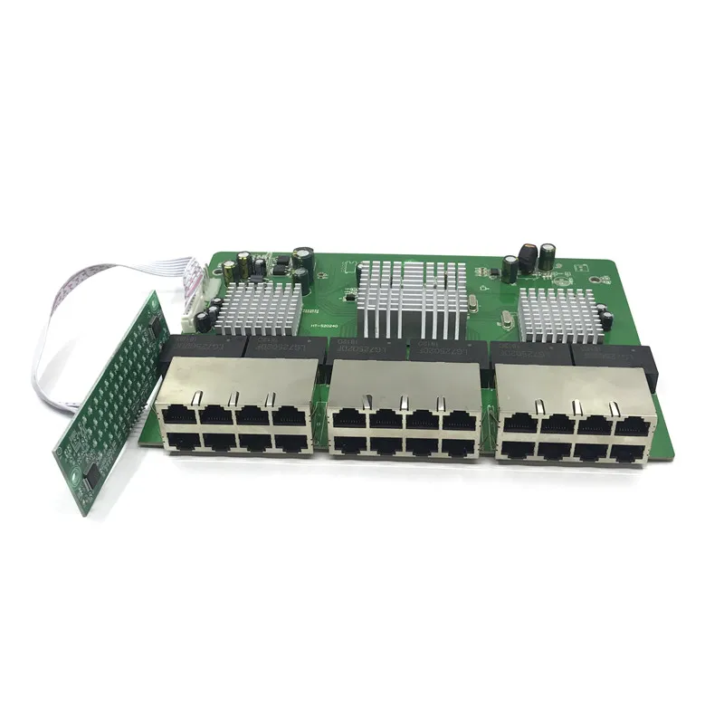 OEM Model Baru 24 Port Modul Gigabit Switch Desktop RJ45 Ethernet Switch 10/100/1000Mbps Lan Hub Switch 24 Portas Motherboard