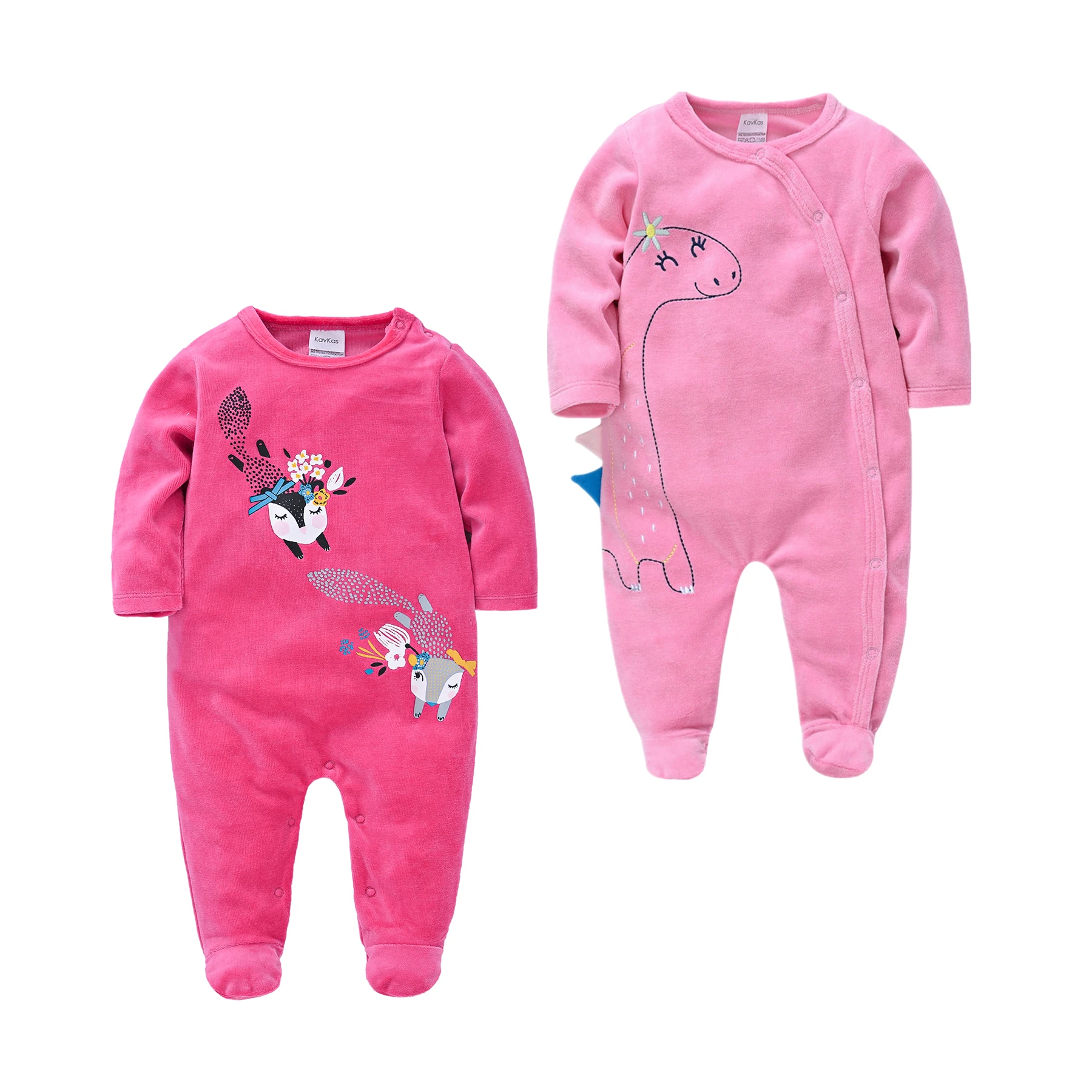 Pijamas De Bebe Nina ทารกแรกเกิดเด็กทารกสาว Sleepsuit การ์ตูนสวมใส่2PCS Warm ฤดูหนาวชุดนอนเด็กวัยหัดเดิน Pijamas de Bebe