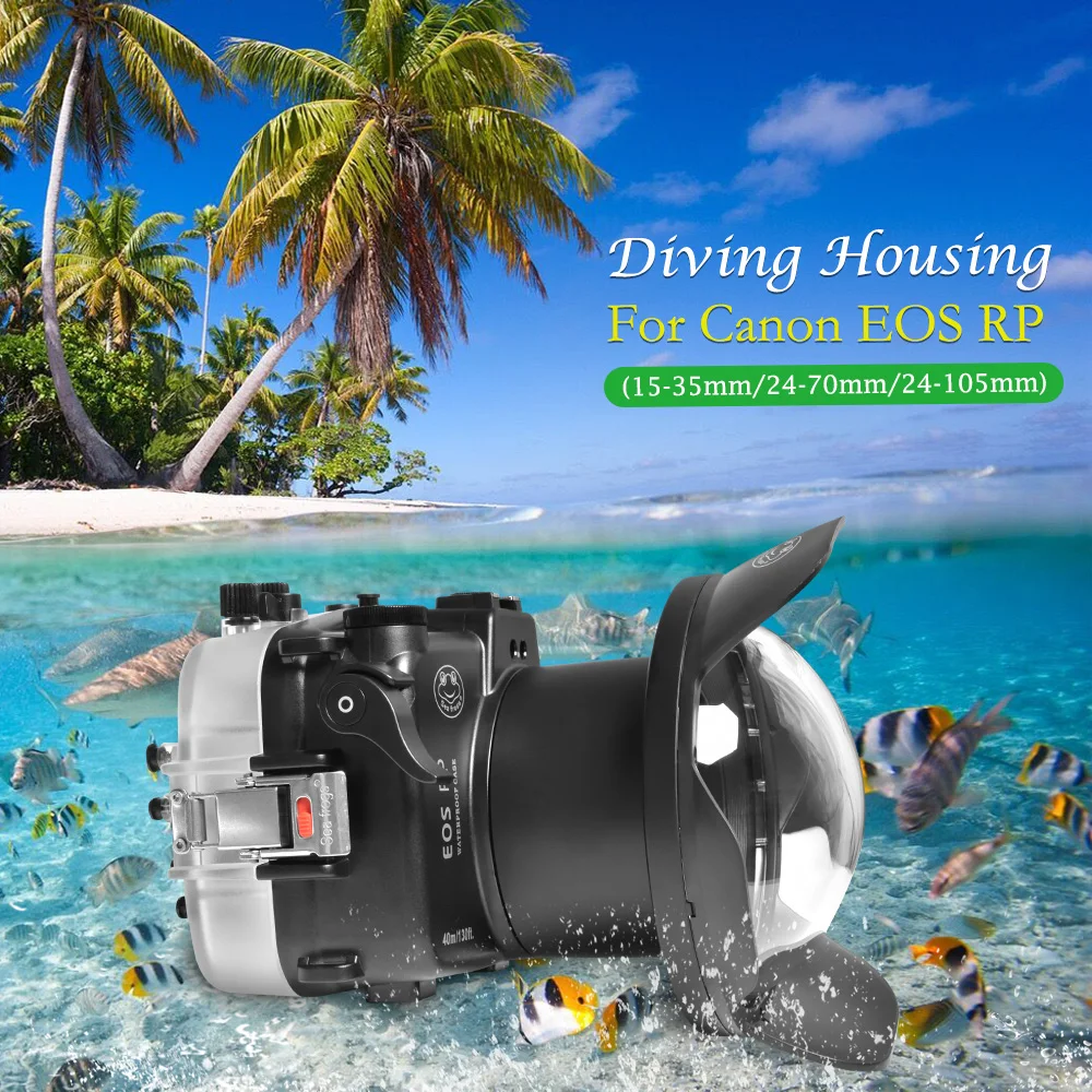 

IPX8 Professional Waterproof Camera Housing For Canon Eos RP Underwater Surfing Swimming Drifting 40M/130FT Diving Case