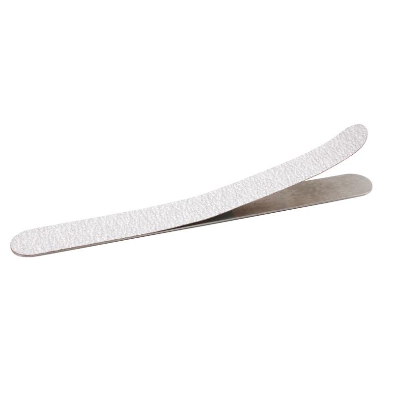 Gerade Ersatz-Nagelfeile 100/180/240, 10 Stück, grau/schwarz, abnehmbares Schleifpapier mit Edelstahlgriff, Metall-Schleiffeilen – Detail 5