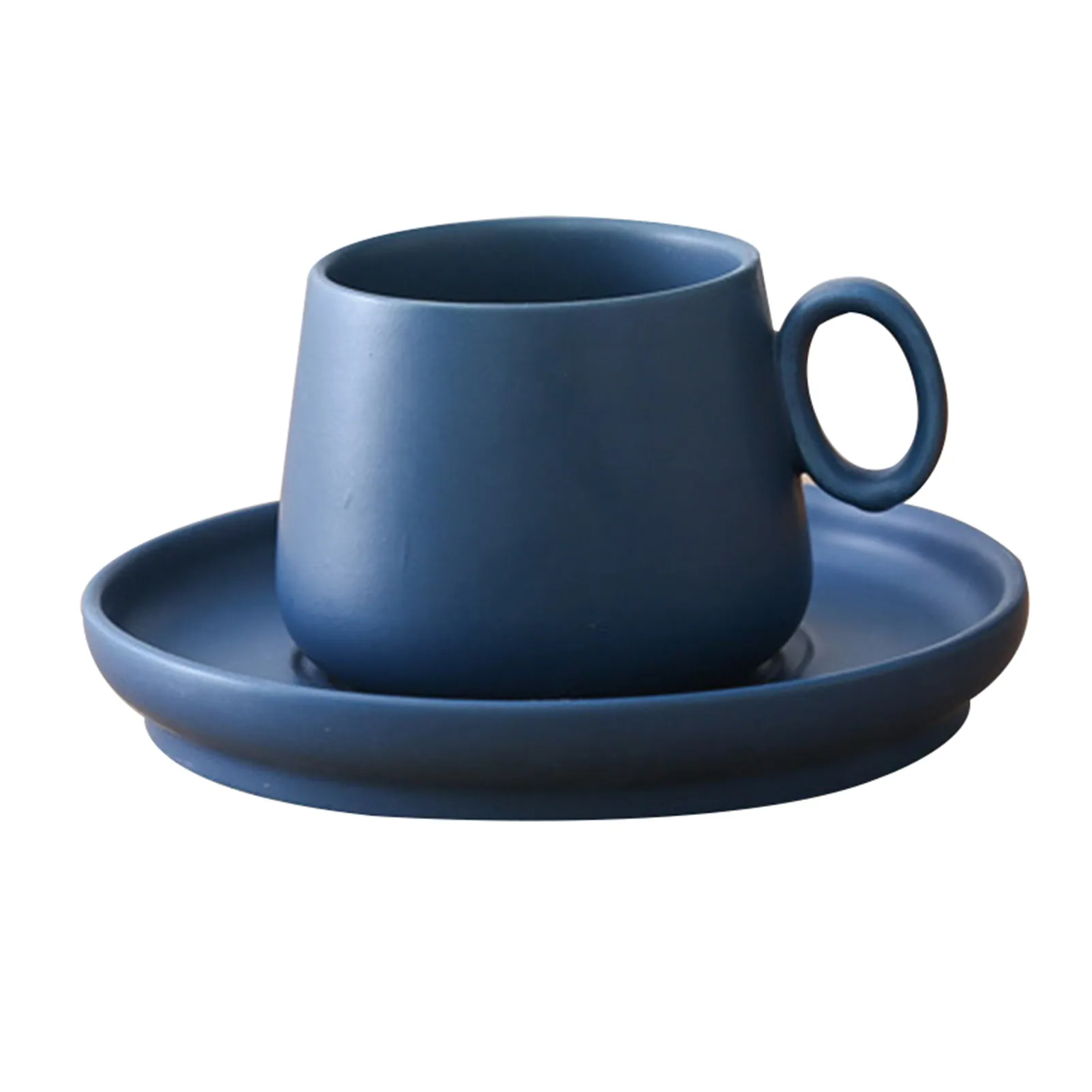 Tazze da caffè con vassoio accessori da cucina tè in porcellana piattini in ceramica opaca tazza tazze da caffè forniture per la casa Tasse À cafe