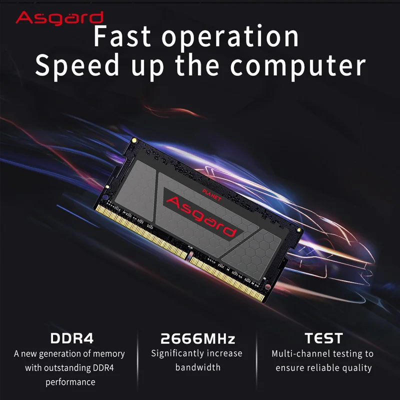 Asgard 노트북용 메모리 램, 고성능 Sodimm 노트북, 1.2V NON ECC, ddr4, 8GB, 16GB, 2666MHz, 3200MHz